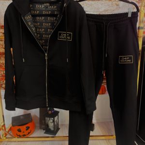 D4P COUTURE BLACK MEN'S SUIT